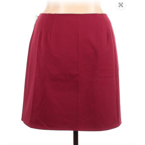 Talbots Skirt Burgundy Cargo Wrap Y2K Style Short w/ Pocket Gorpcore Size 16 - Picture 3 of 15